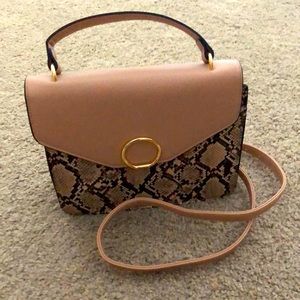 Faux Snakeskin Purse